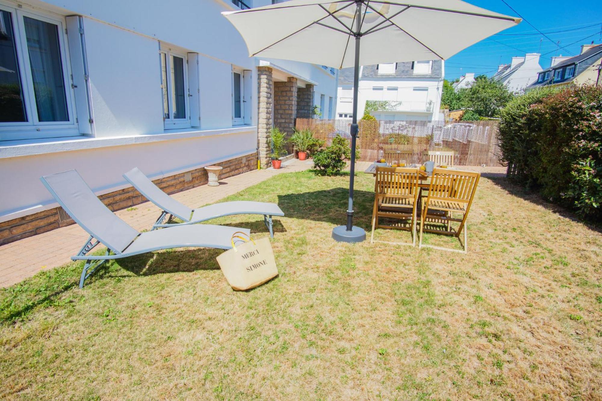 -Le Sentier- Elegant T3 Avec Jardin Proche Mer Concarneau Exteriör bild